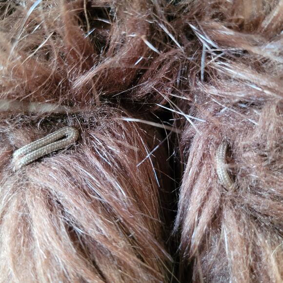 Willi Smith Faux Fur Hooded Vest S Chocolate Brown EUC Glam Fall Winter Layering - Picture 6 of 10